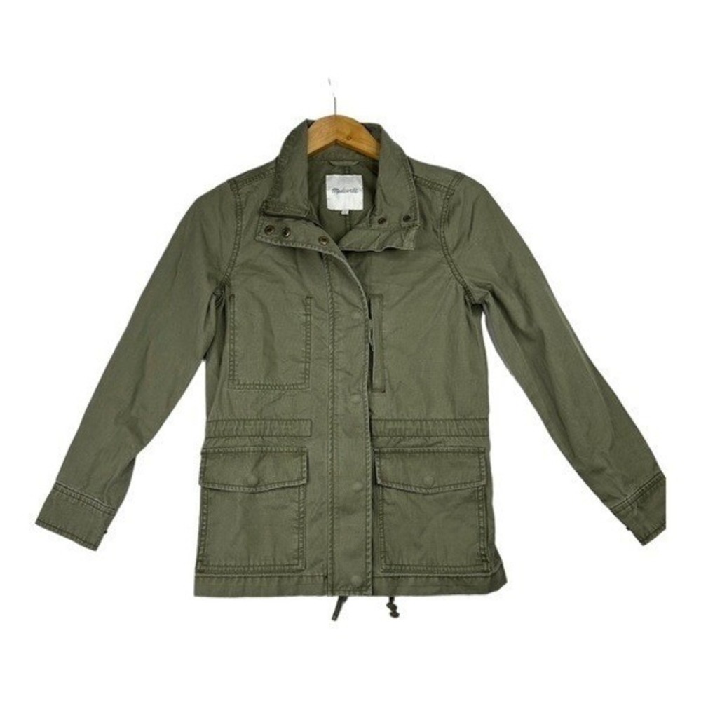 Madewell Womens Jacket XXS Fleet
Desert Olive Green Cargo Military Full
Zip